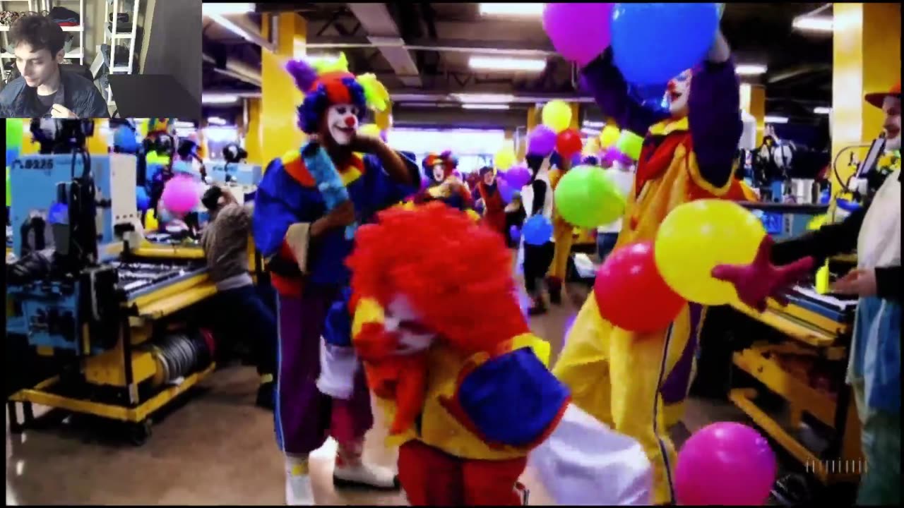 Outtake #3,002 Of The Clowns Roam Around A Factory Fake Funny Parody Video