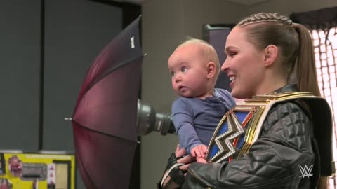 Ronda Rousey and her daughter show off championship gold: May 13, 2022 @wwefree ​