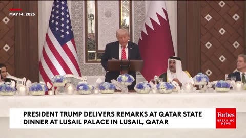 Trump Discusses Ongoing Negotiations With Iran At State Dinner In Qatar