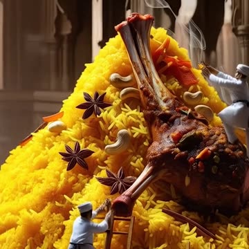 Look at this massive feast! 🍲🍗 Gather round and dig in,Miniature people friends! #foodcoma #feast