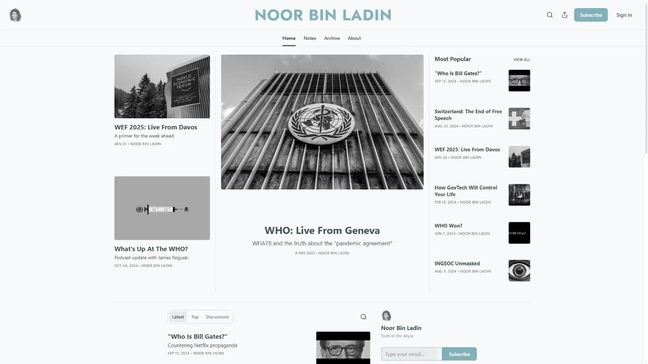 Noor Bin Ladin: 78th World Health Assembly Seeks To Mandate COVID Vaccinations