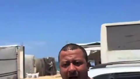 Gazan rages against planes dropping Humanitarian Aid