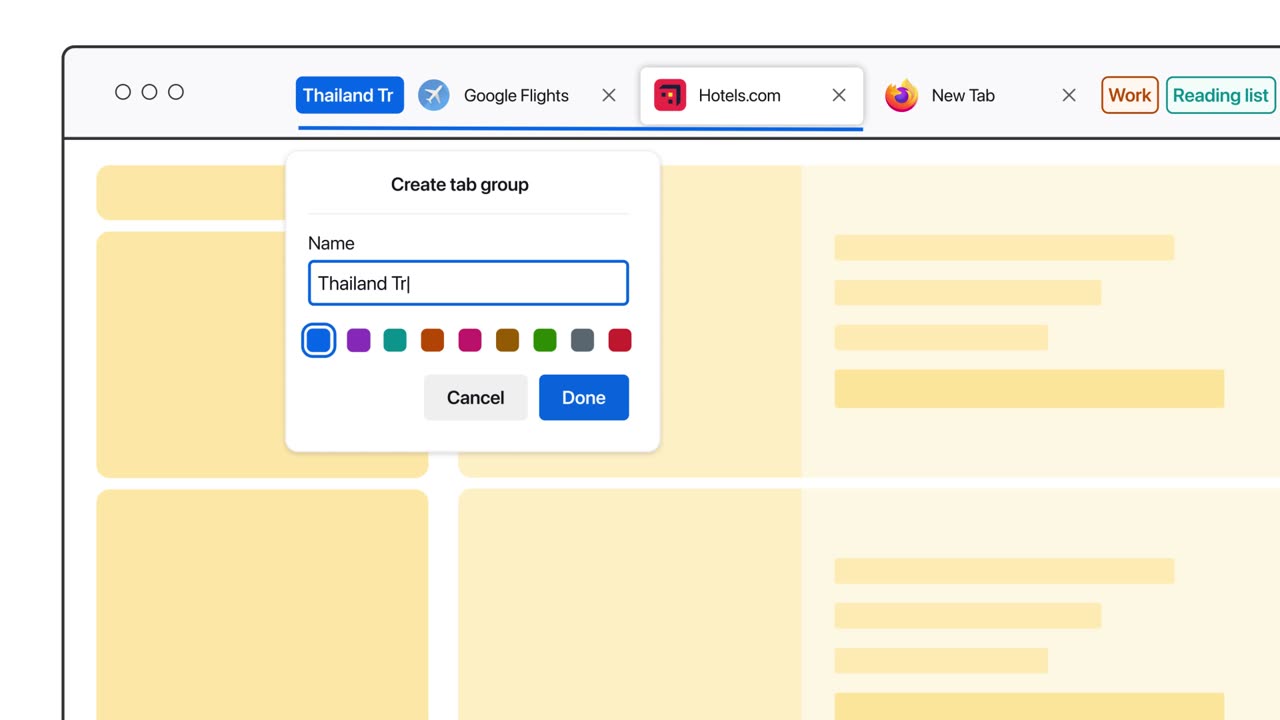 Grupos de abas chegam ao Firefox