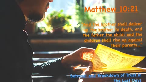 Betrayal and Breakdown - Matthew 10 :21 #scriptureexplained #betrayal