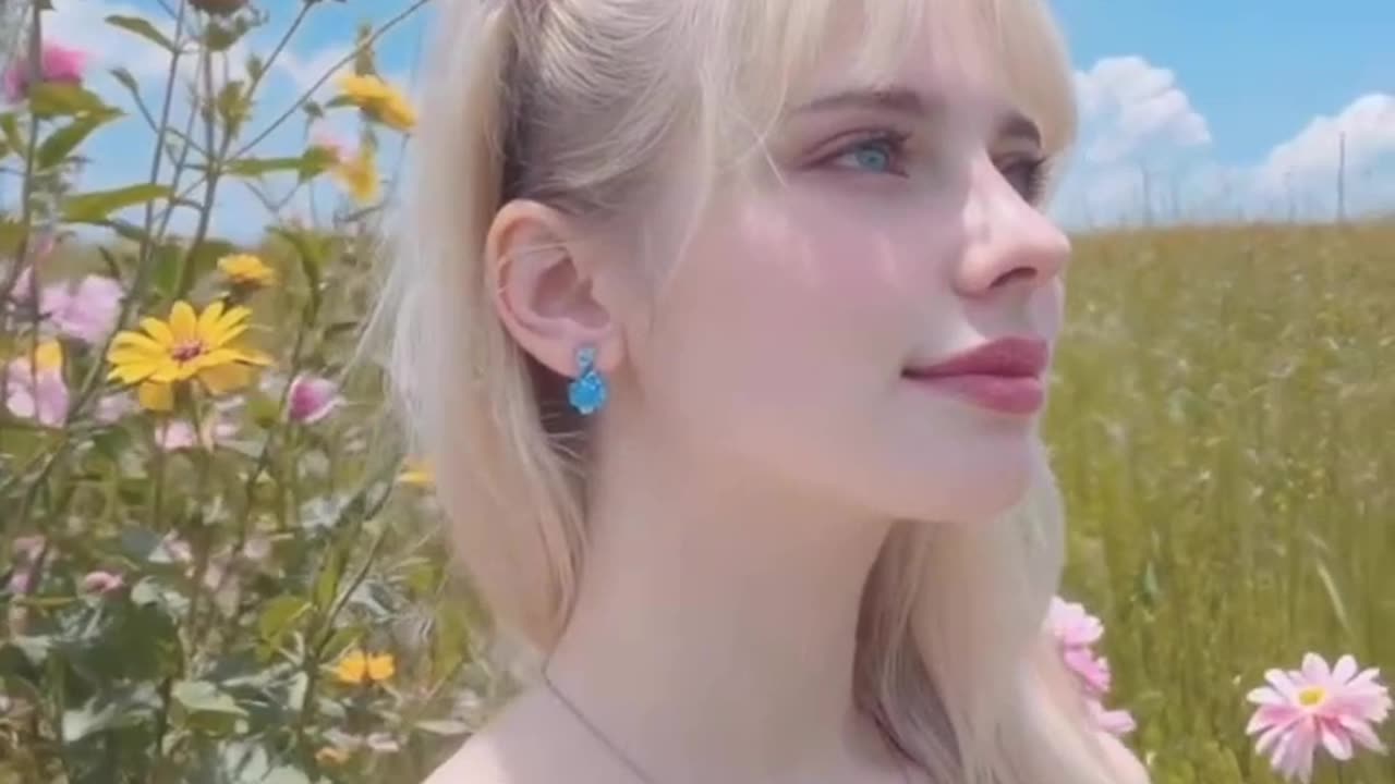 Beautiful girl with a beautiful Morning