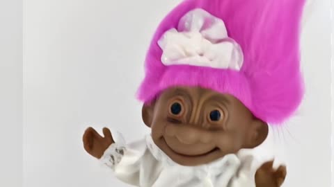 My troll daughter happily dances for her mom in her cute Southern style dress