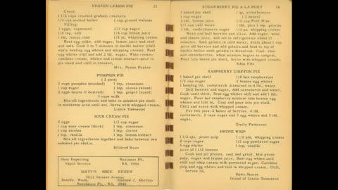 1940 Happy Hour Cook Book
