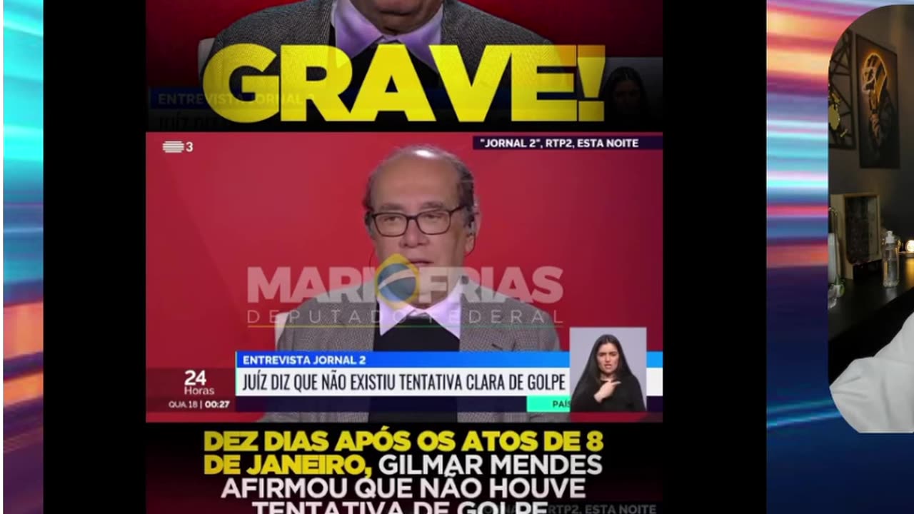 GILMAR DISSE QUE NÃO HOUVE TENTATIVA DE GOLPE