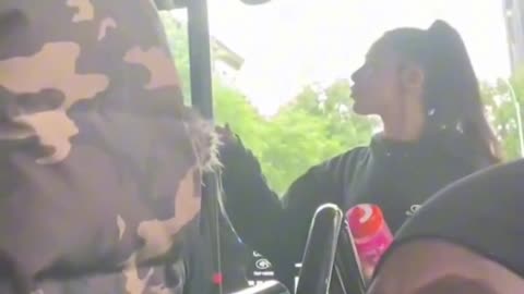 Violent Negress Bus Driver Goes Ape on a Hispanic Passenger