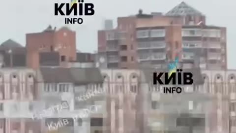 The moment of today's enemy strike on Bila Tserkva. Due to heavy smoke, the air quality