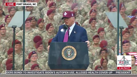 RSBN President Trump Delivers Remarks at Fort Bragg - 6-10-25