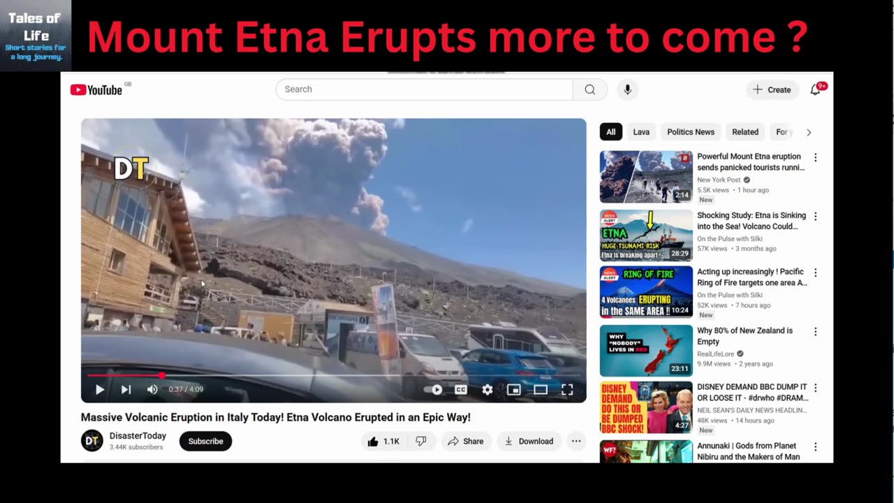 Mount Etna Erupts more to come ?