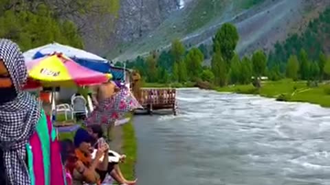 Natural beauty of Gilgit river of Pakistan