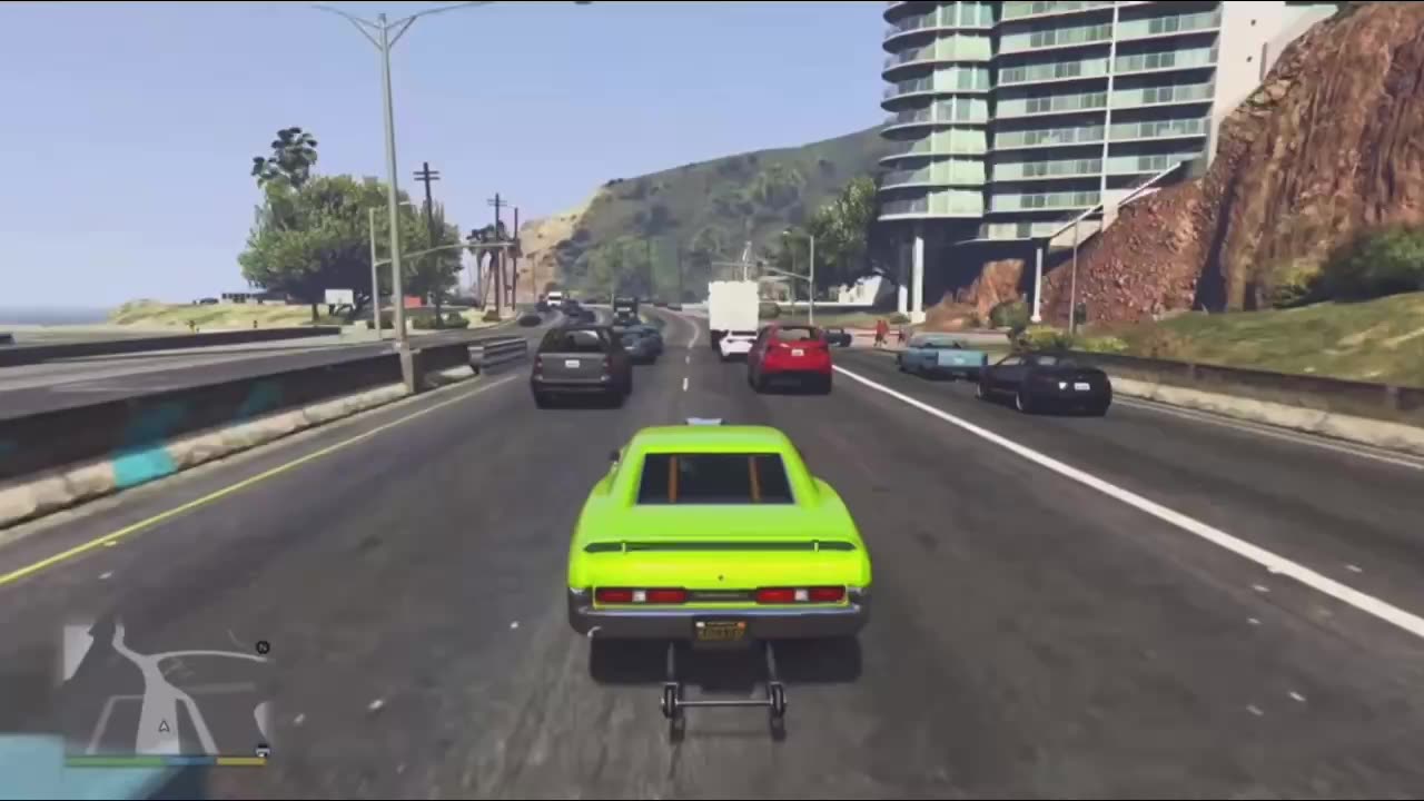 GTA 5 - Michael Drives His Hot Rod, Hot Sunny Day, Fun Drive, Awesome Tune - Grand Theft Auto 5