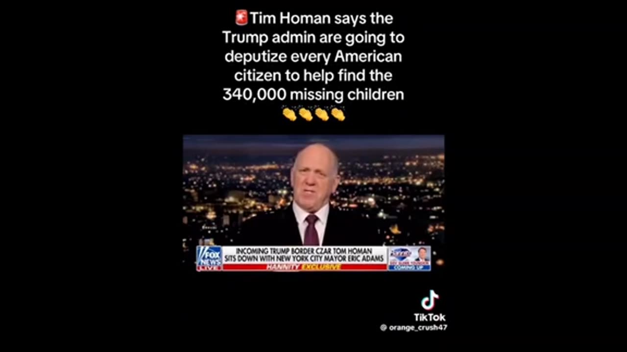 Homan on missing children ..