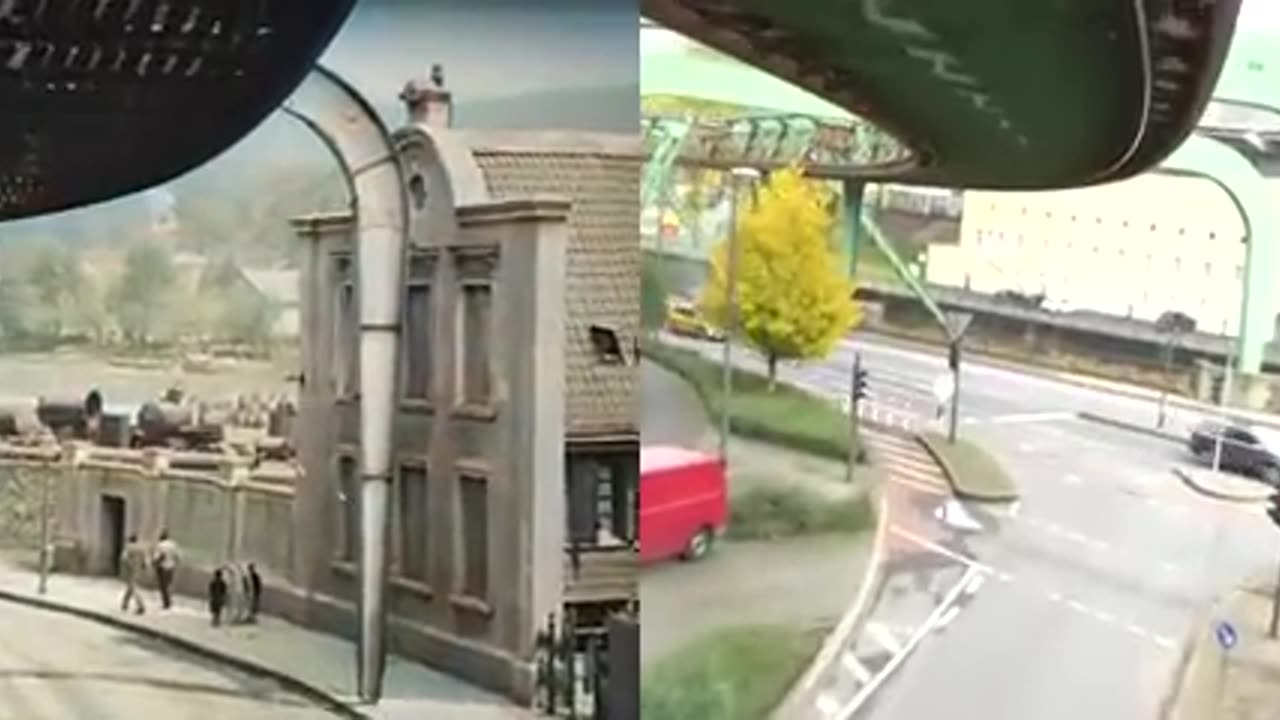 Wuppertal HANGING TRAIN 1902 & 2015 COMPARACION