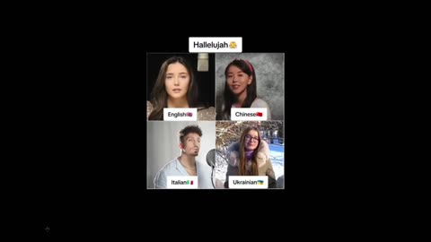Quick Smile: Hallelujah sung in different languages - same notes, same beauty