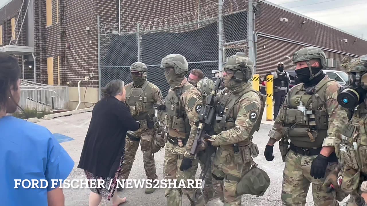 Broadview IL Protesters try to stop ICE agents from entering and leaving their facility #FAFO