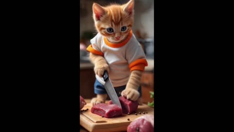 Cat's Mischief: The Kitten and His Friends in Action!?