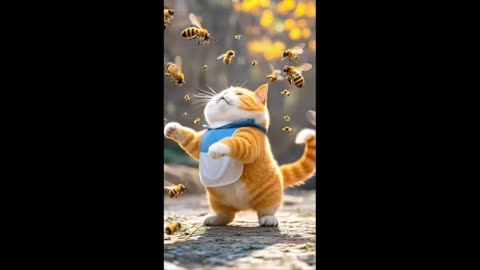 Cat's Mischief: The Kitten and His Friends in Action!?