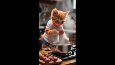 Cat's Mischief: The Kitten and His Friends in Action!?