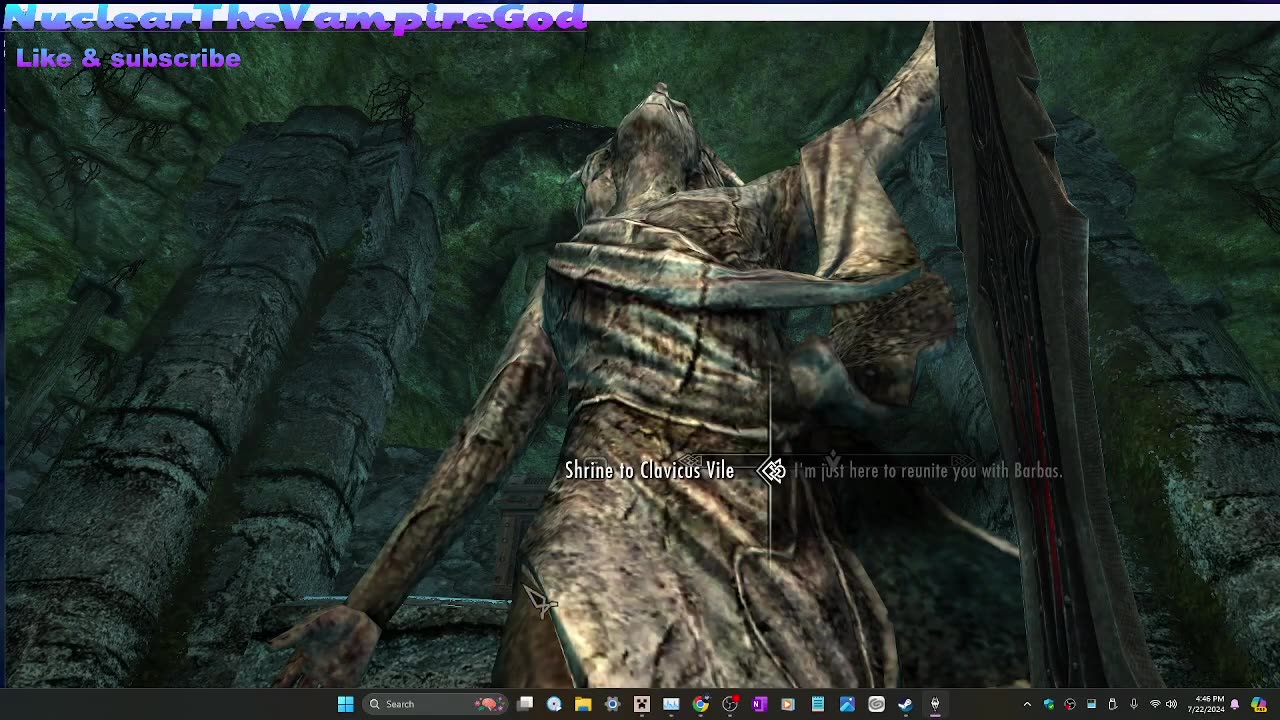 Skyrim to chat with clavicus vile