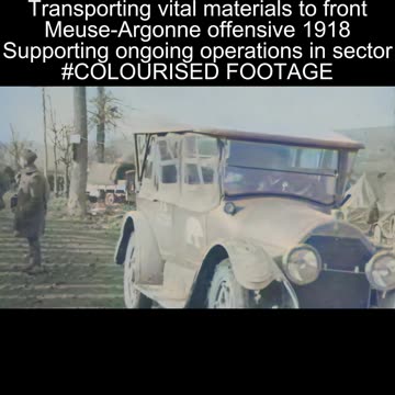 British Army Supply Column Movement Meuse-Argonne