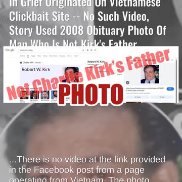 Fact Check: Story Promising Video Of Charlie Kirk's Father Collapsing In Grief From Clickbait Site