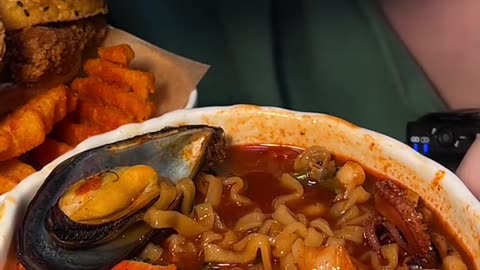 Seafood Noodle Mukbang