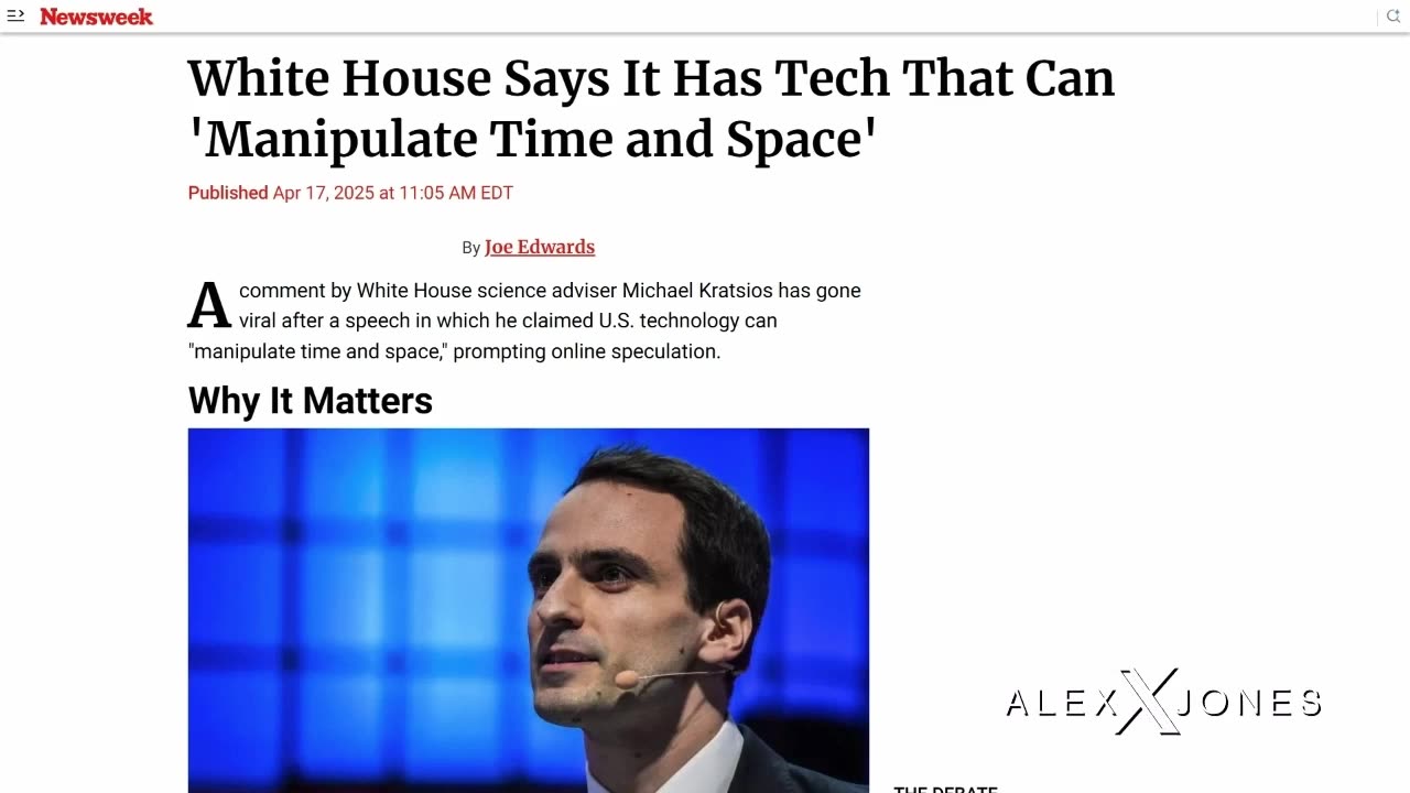 White House Science Chief Warns US Has Weapons That Can “Manipulate Time And Space