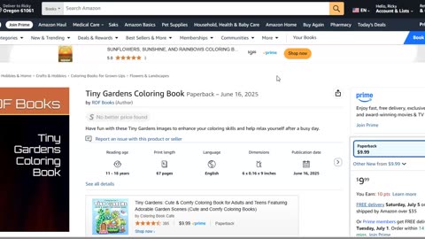 Tiny Gardens Coloring Book