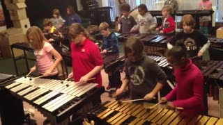 Ozzy Osbourne's Crazy Train on a xylophones at a schol