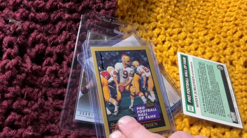 Washington redskins football team Sonny jurgensen football cards
