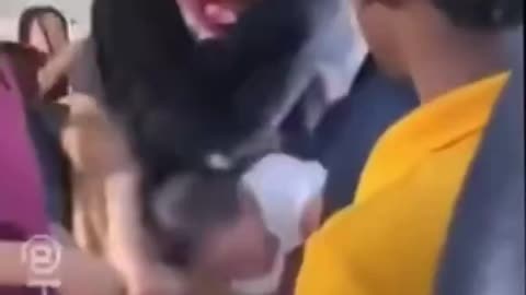 Black males gang attack White girl