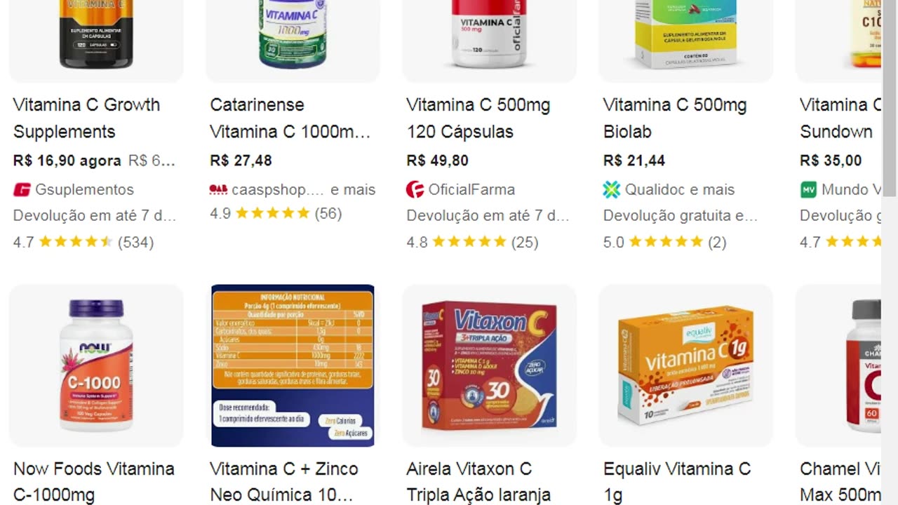 Vitamina C Growth Supplements