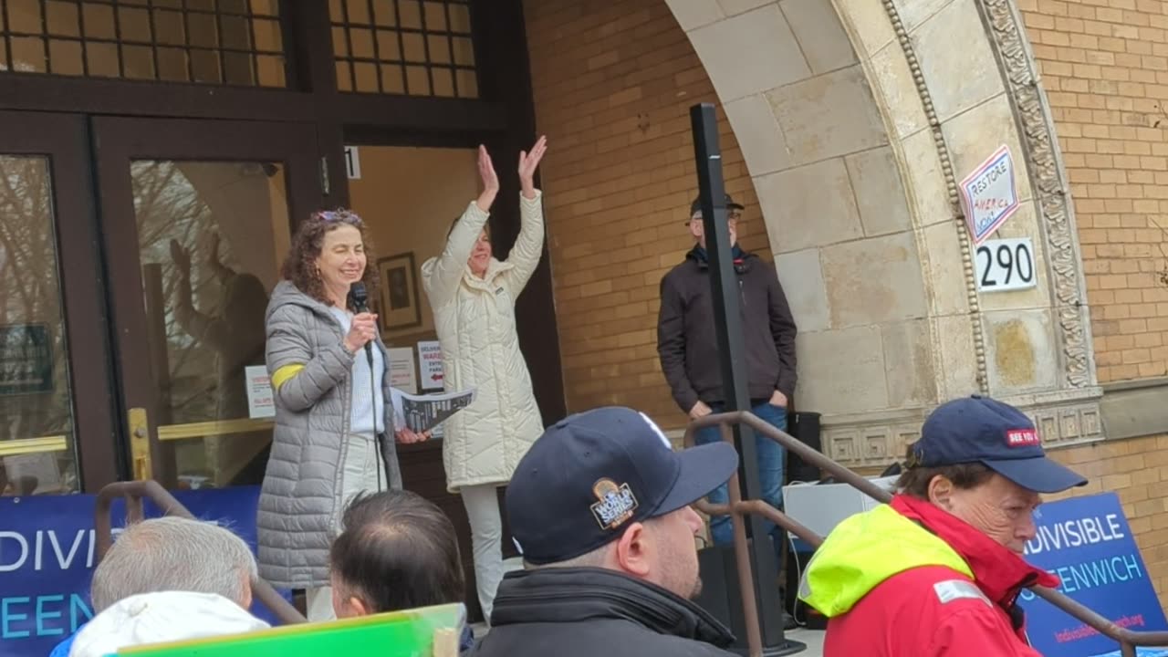 Svetlana Wasserman at Greenwich Hands Off Protest (4/5/25)