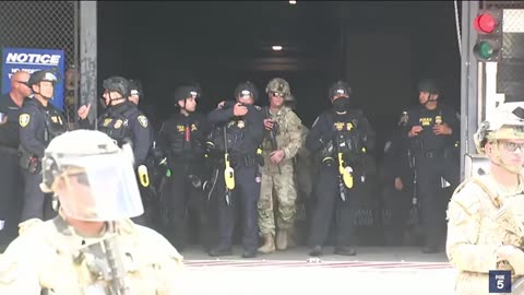 National Guard troops in Los Angeles, CA June 8