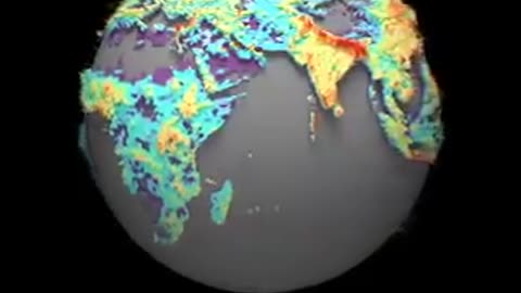Population density across the world, visualized in 3D