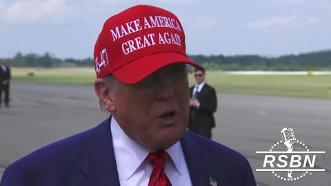 WATCH: President Trump Answers Questions After Arriving in Bedminster, NJ - 6/20/25