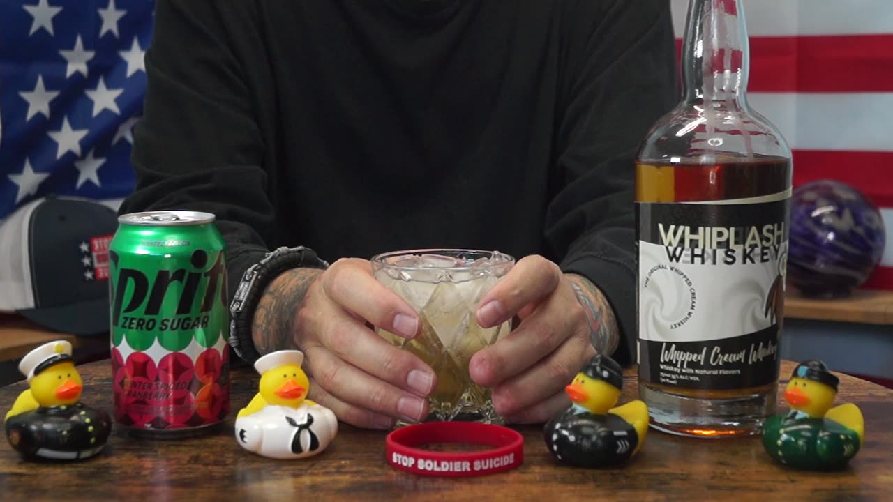Abraham Tate - Whiplash Whipped Cream Whiskey & Sprite Zero Sugar Winter Spiced Cranberry Soda