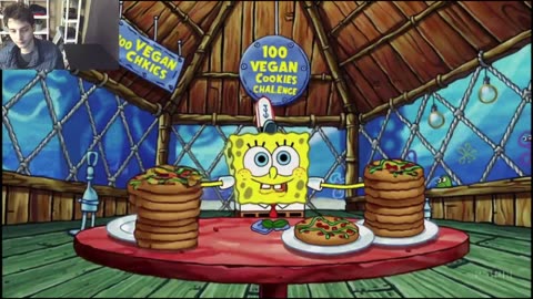 Outtake #3079 Of SpongeBob SquarePants Attempts The Vegan Cookie Eating Challenge Fake Funny Parody