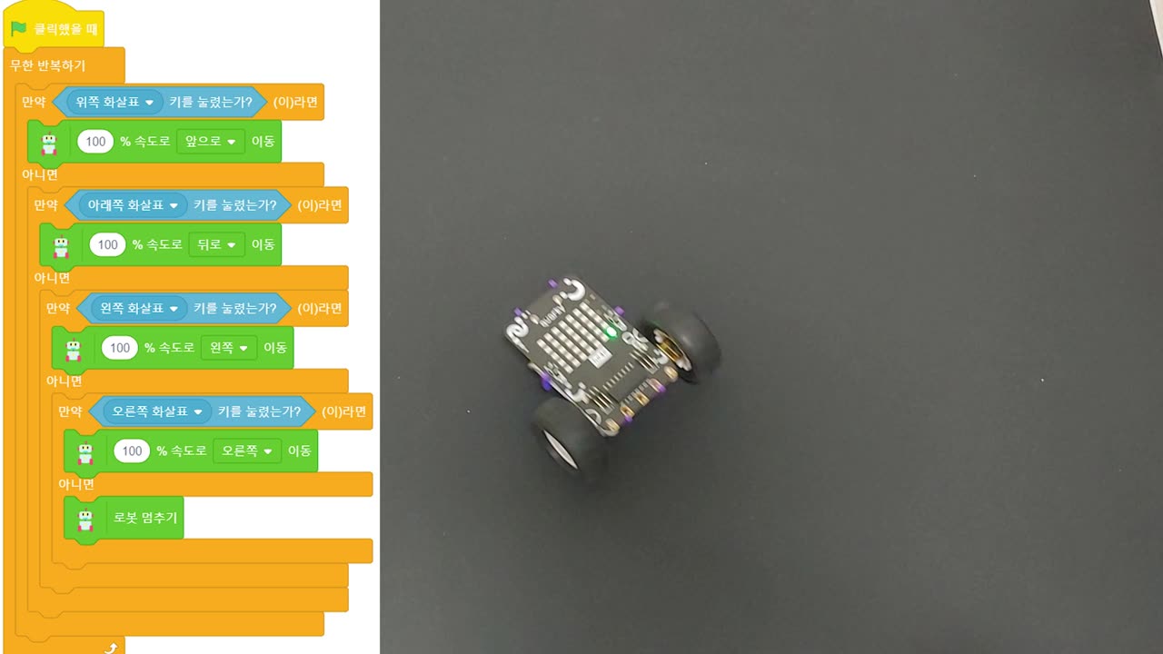 quarky robot motor block coding