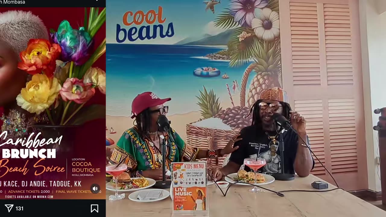 Episode 6 – Brunch, Beats & Coastal Banter 🥞☕ | Live at Cool Beans Mombasa (Apologies. Some Audio Clipping Errors!)