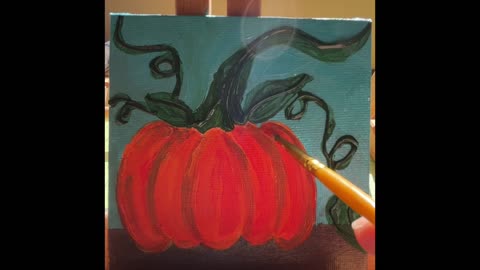 How to paint a easy pumpkin for Fall