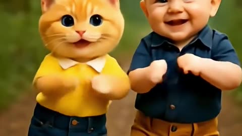 Cat Funny Dance #shorts #cute #funny #cat #catvideos #dance #viralshorts #ai #cartoon #ytshorts
