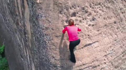 Climbing the rock