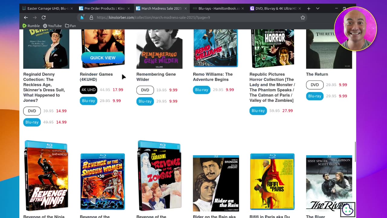 BIG SALES! Blu Ray and 4K Sales – Kino Lorber, Arrow Video, and MORE🤯
