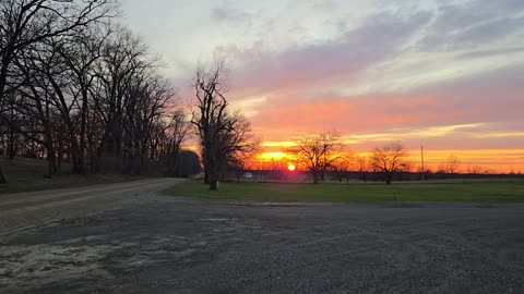 My view coming home from church tonight