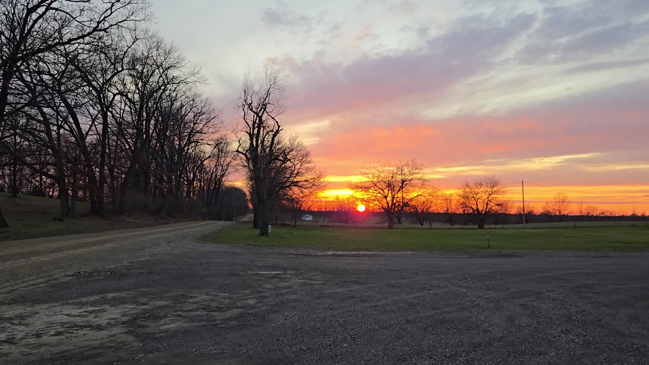 My view coming home from church tonight