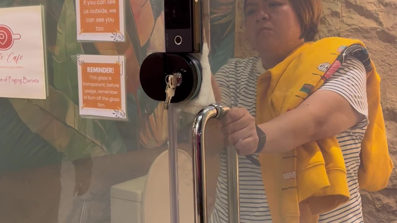 Cafe With a Transparent Restroom